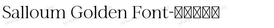 Salloum Golden Font字体转换